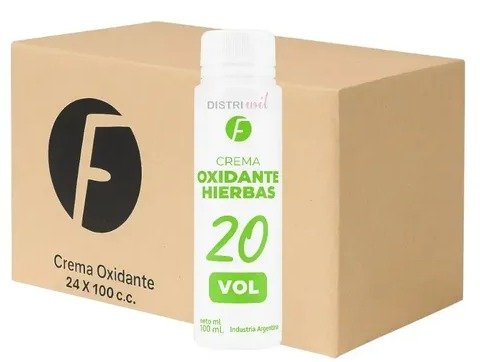 CREMA OXIDANTE 20 vol x 100 cc  HIERBAS  x24 unidades