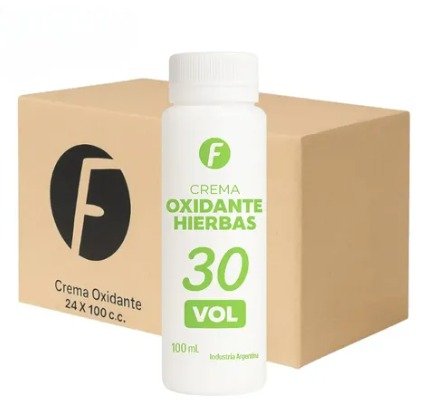 CREMA OXIDANTE 30 vol x 100 cc  HIERBAS 24 unidades