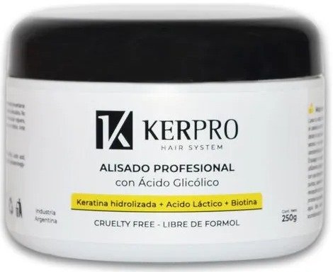 Alisado keratina hidralizada+ acido lactrico+ biotina -250gr